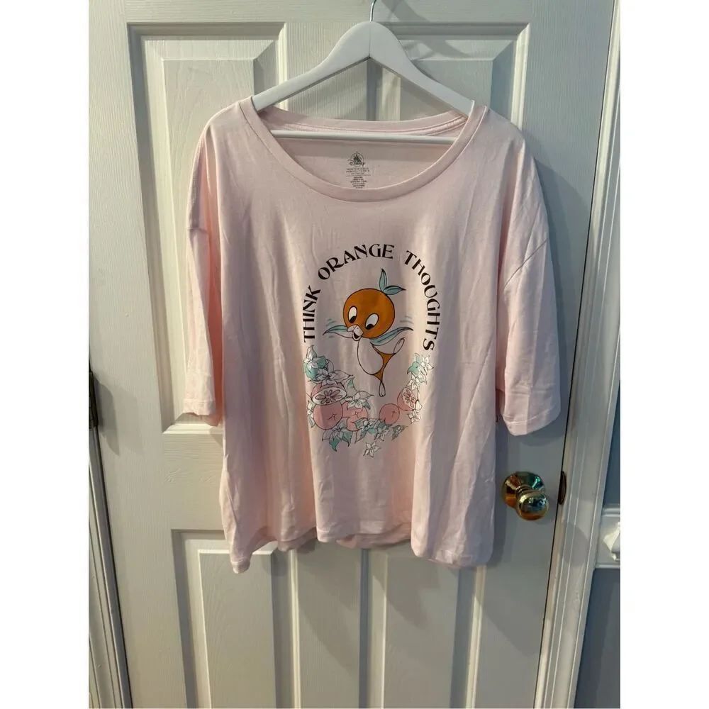 Disney Parks Pink “Think Orange Thoughts” Orange Bird T-Shirt sz 1X NT